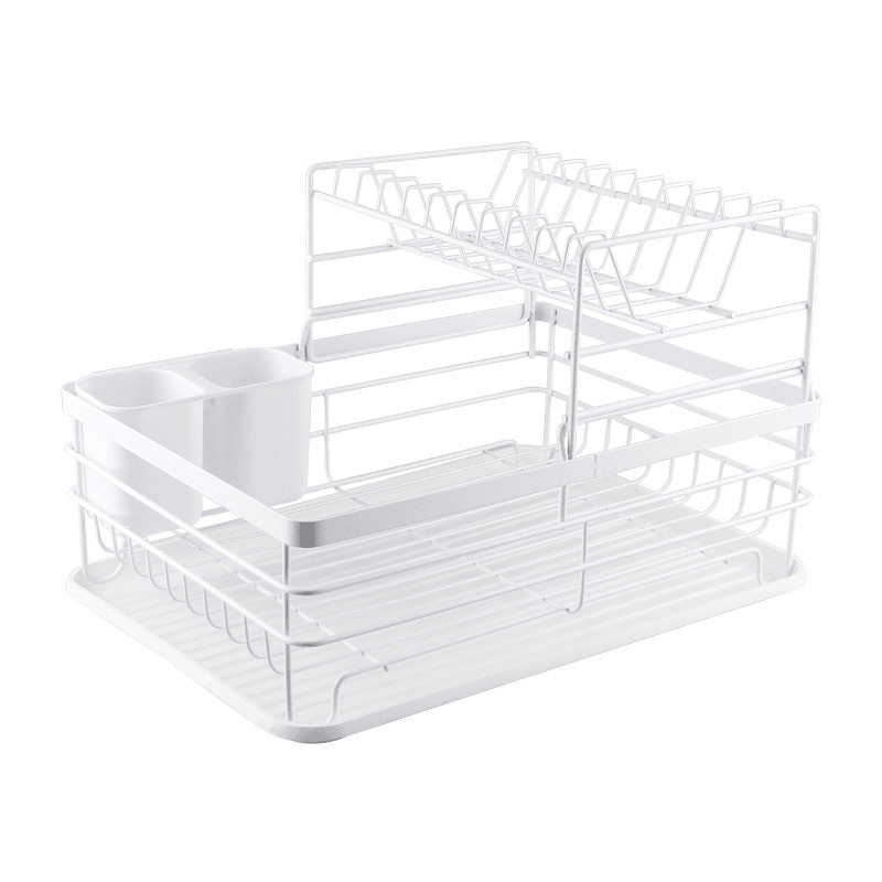 Kitchen Dish Rack Double Layer Drain Tray Hanging Tableware Home Storage Racks - MRSLM