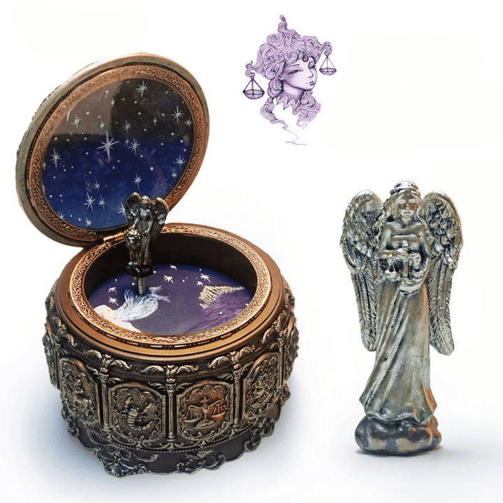 Twelve Constellation Resin Music Box Music Box Crafts Creative Birthday Gift - MRSLM