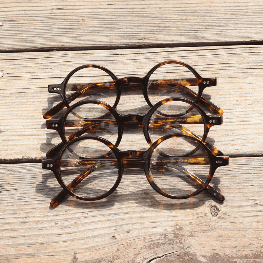 Plate Tortoiseshell Myopia Frame Retro Small round Frame - MRSLM