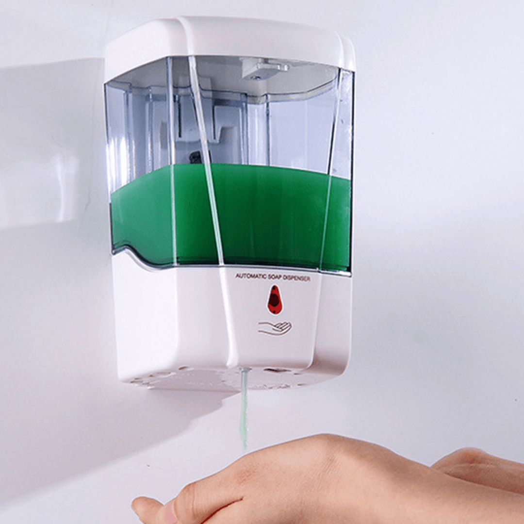 700Ml Automatic Sensor Soap Liquid Dispenser Touchless Wall Mounted Hotel Bathroom Accessory - MRSLM