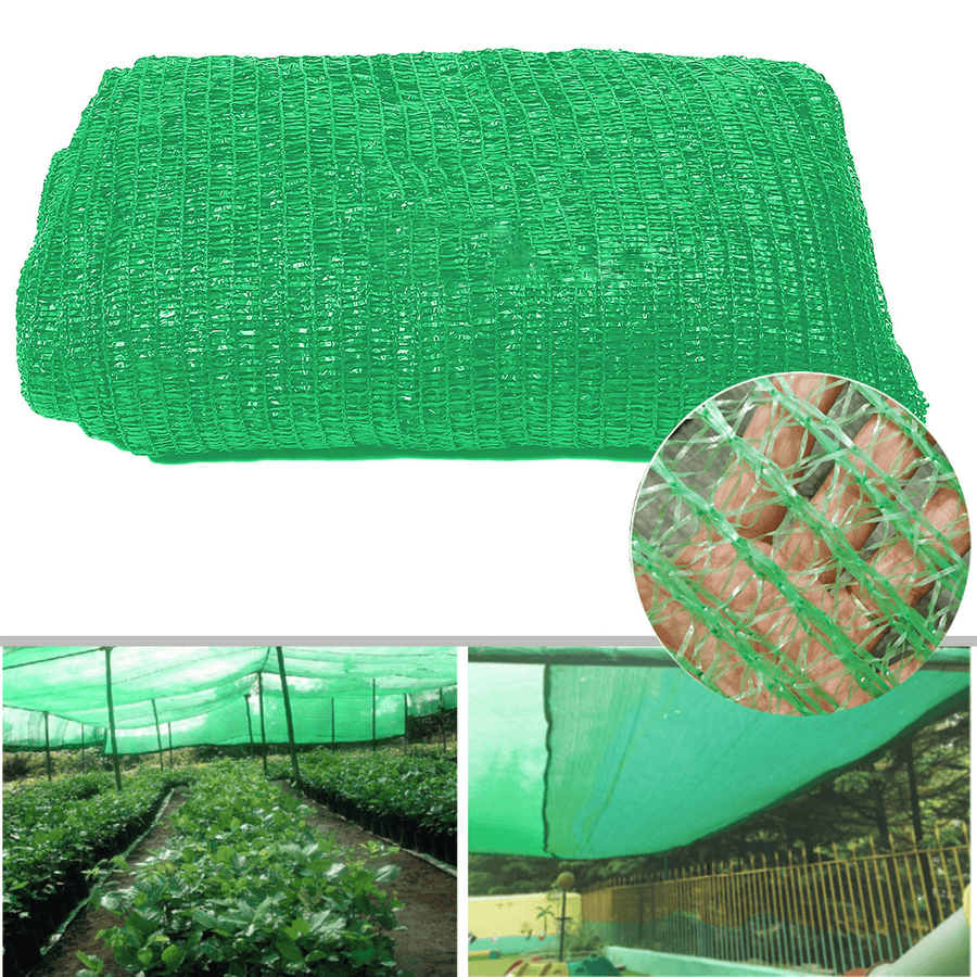 5X4M 40% Sunblock Shade Cloth Green Sunshade Net for Plant Cover Greenhouse Barn 2 Pin Knit - MRSLM