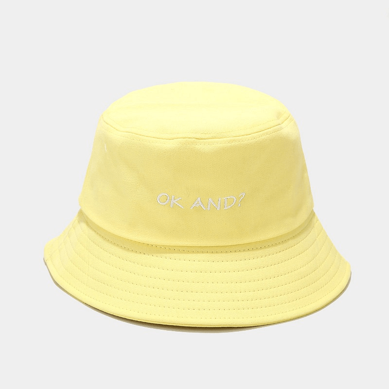 Macaron OK and Embroidered Fisherman Hat - MRSLM