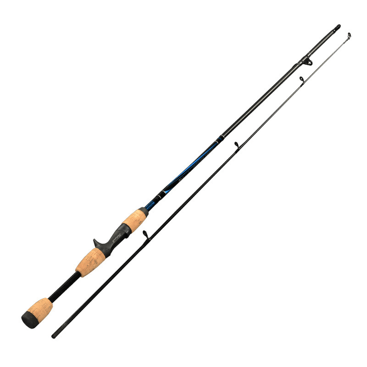 ZANLURE Carbon Fiber 1.8M 2 Section Spinning/Casting Fishing Rod Wooden Handle Fishing Pole - MRSLM