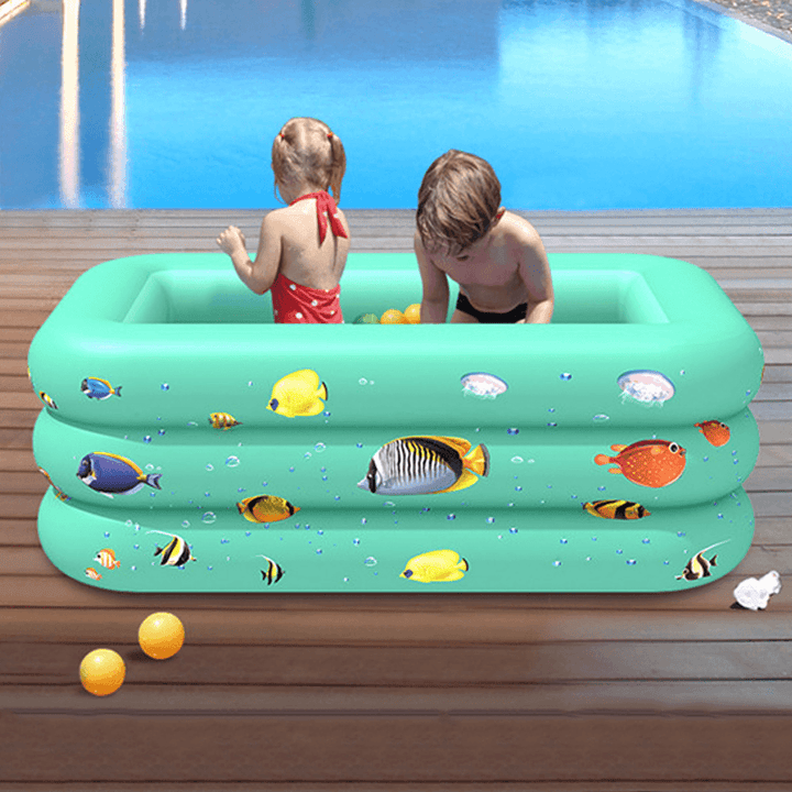 Inflatable Swimming Pool PVC Family Bathing Tub Paddling Pool Summer Outdoor Garden - MRSLM