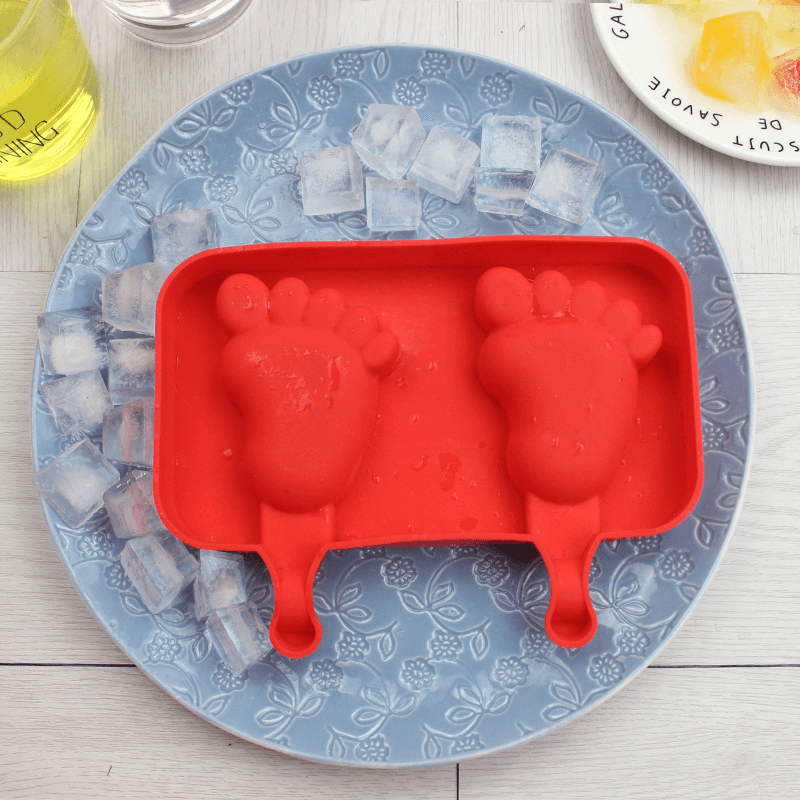 Creative Silicone Ice Cream Mold Ice Lolly Mold Rod Ice Mold Red Food Grade - MRSLM