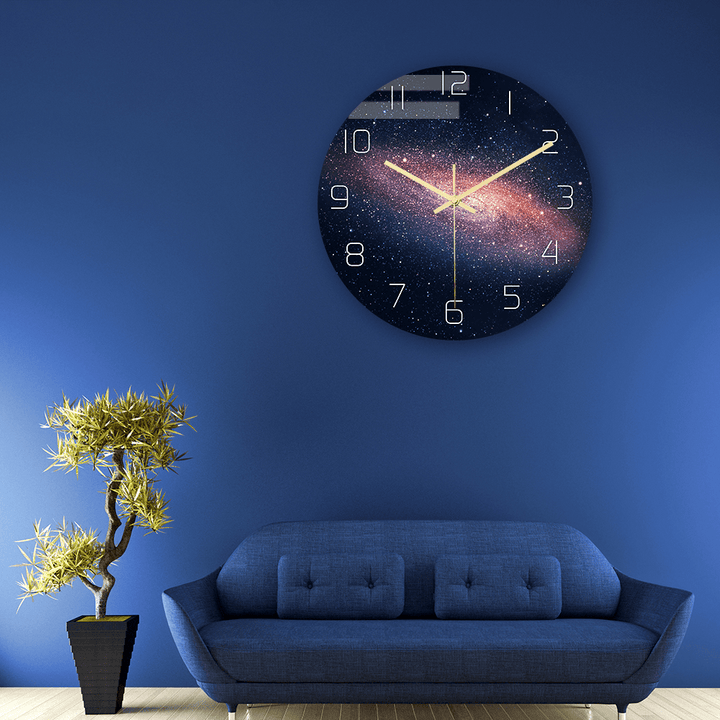 CC021 Creative Starry Pattern Wall Clock Mute Wall Clock Quartz Wall Clock for Home Office Decorations - MRSLM