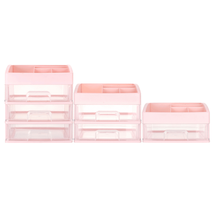 1/2/3 Layers Plastic Desktop Organizer Drawer Makeup Holder Box Make Sundry Storage Box Container - MRSLM