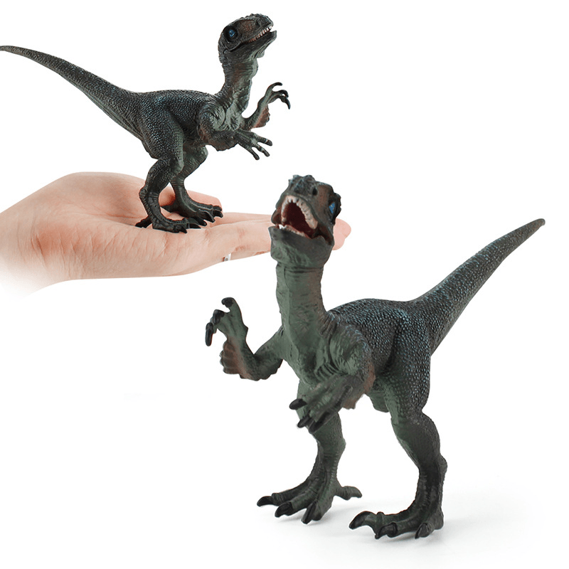 Simulation Ancient Dinosaur Jurassic Era Animal Model Velociraptor Dilophosaurus Plastic Dinosaur Ornaments Wholesale - MRSLM