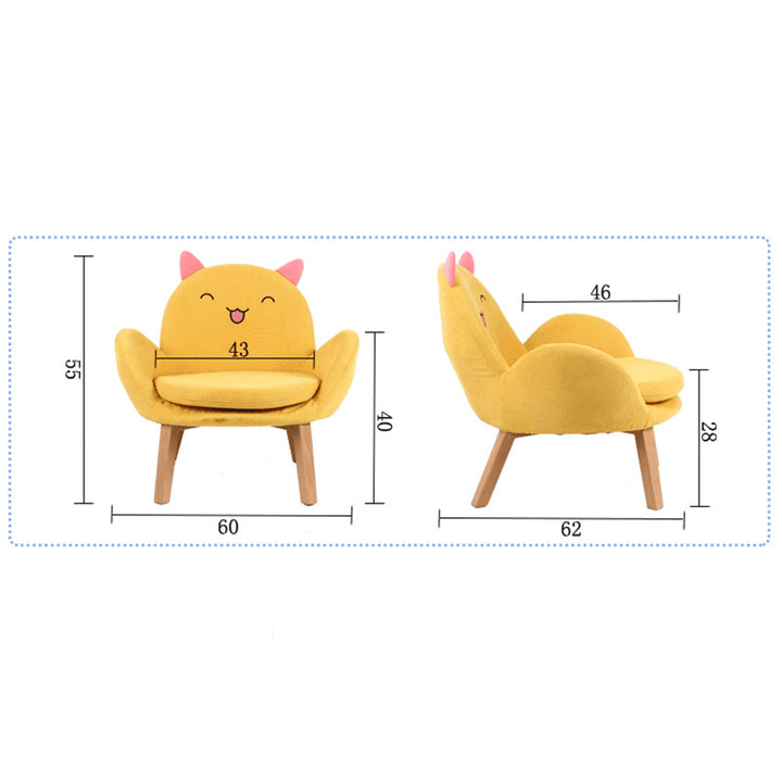 Children Single Fabric Sofa Cartoon Animal Removable Washable - MRSLM