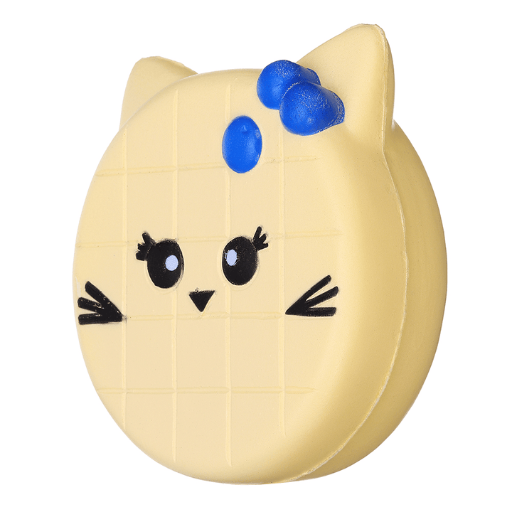 Bread Squishy Cat Face 10CM Jumbo Slow Rising Soft Toy Gift Collection with Packaging - MRSLM