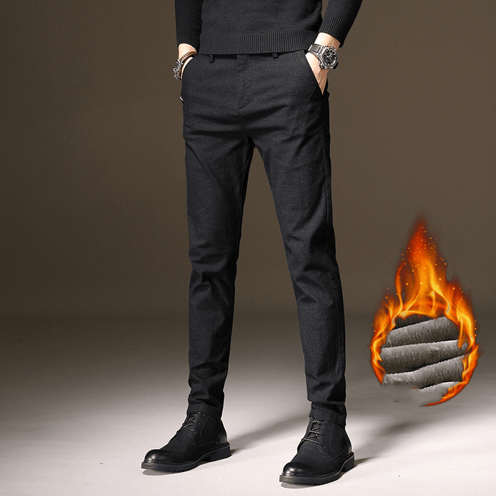 Young Men'S Slim Fit Elastic Pencil Pants - MRSLM