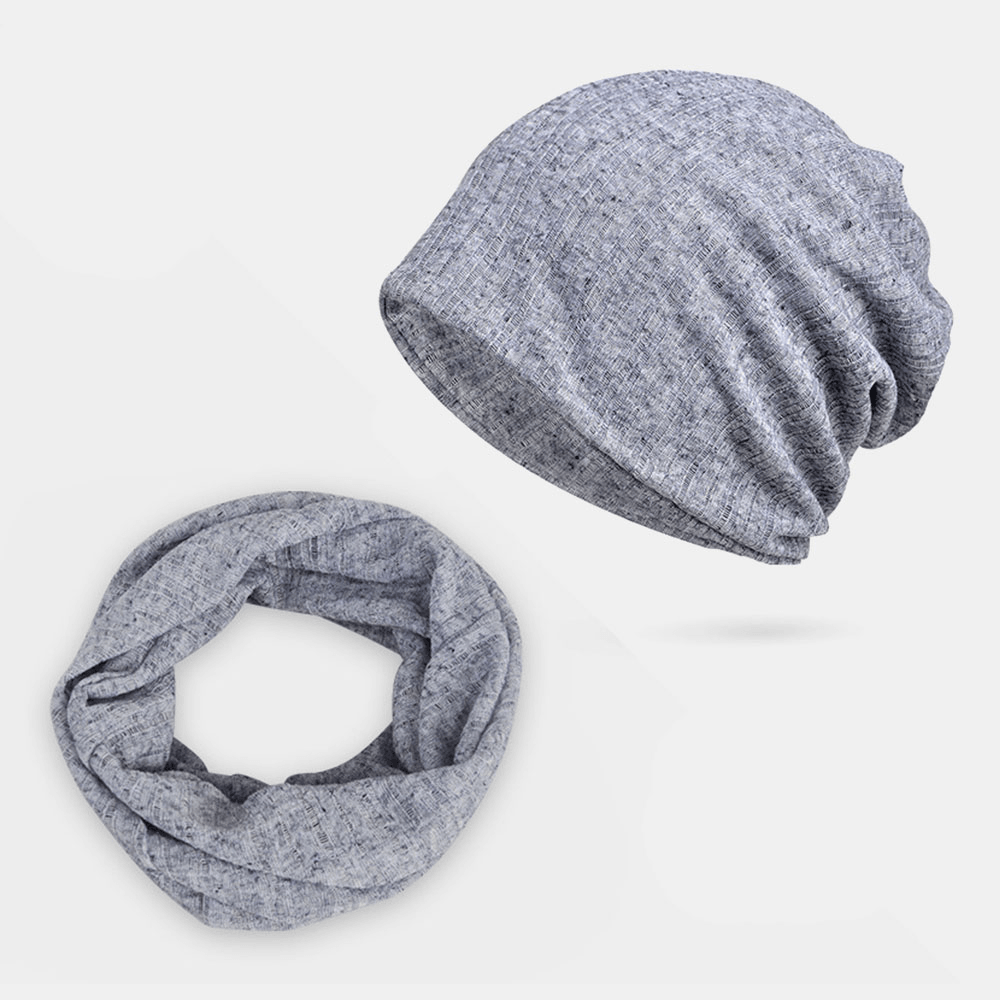 Hollow Breathable Beanie Hat Sunscreen Thin Scarf Hat Dual-Use Cap - MRSLM