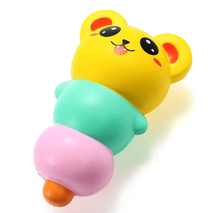 Leilei Squishy 15Cm Pierced Haw Berries Candy Stick Bear Pig Slow Rising with Packaging Gift - MRSLM