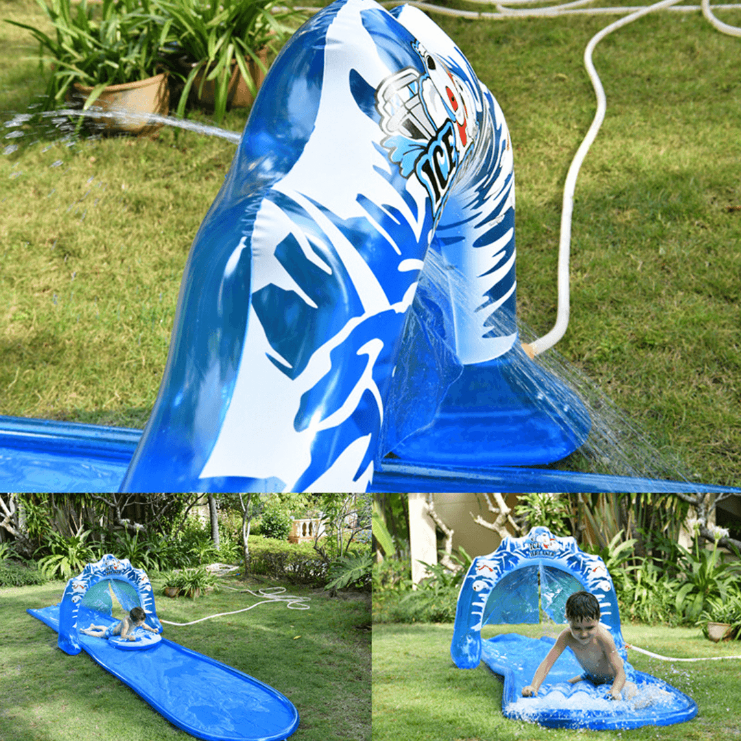 5X1.2M Giant Surf Water Slip Slide Fun Lawn Surf Water Slides Mat Pools for Kids Summer PVC Games Center Backyard Outdoor Children Adult Toys - MRSLM