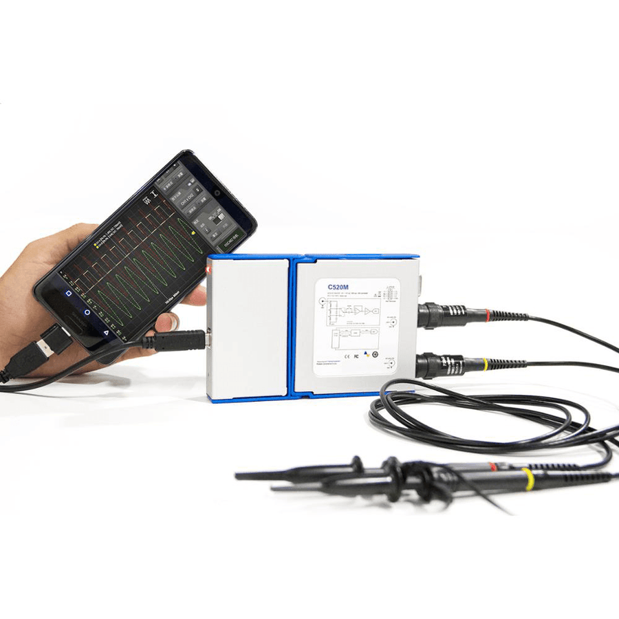 LOTO OSC482L Digital Portable Oscilloscope OSC482L PC USB 2.0 Virtual 2CH Bandwidth Oscilloscope with 4 Channels Logic Analyzer - MRSLM