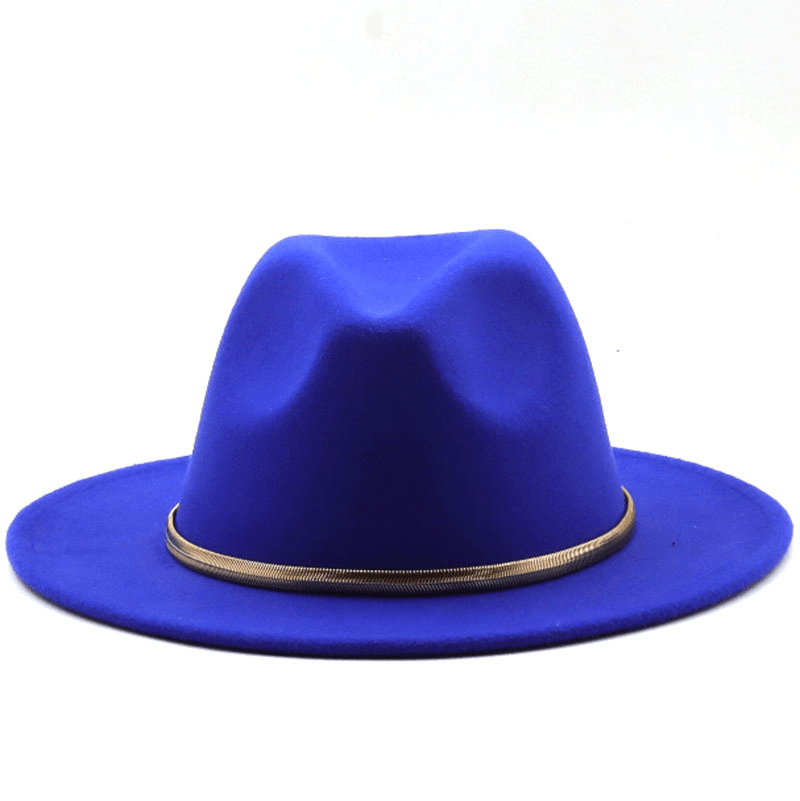 Fashion Autumn and Winter New Men'S and Women'S Woolen Top Hat Jazz - MRSLM