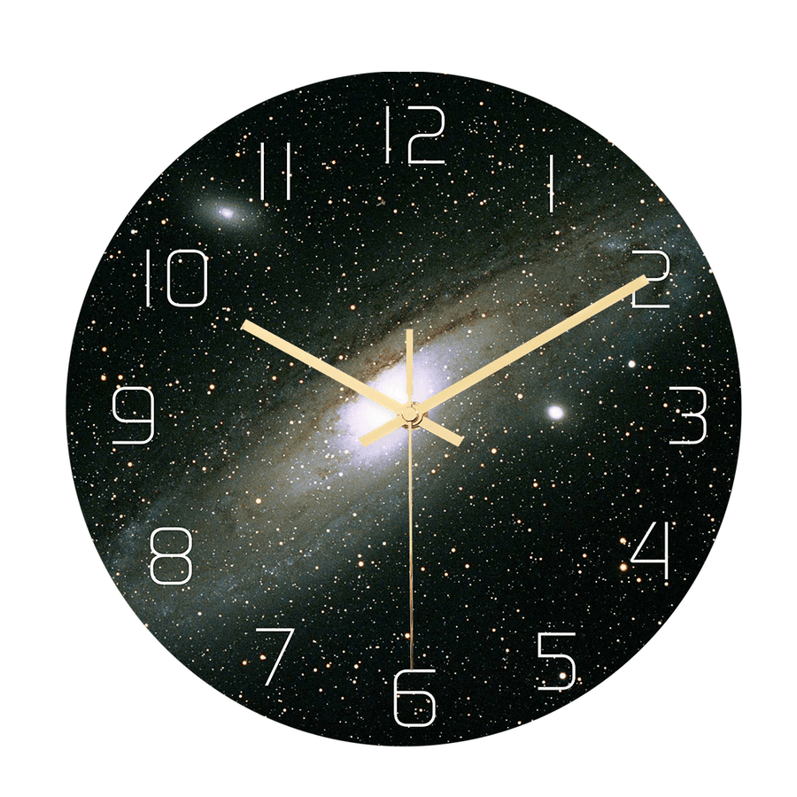 CC019 Creative Starry Pattern Wall Clock Mute Wall Clock Quartz Wall Clock for Home Office Decorations - MRSLM