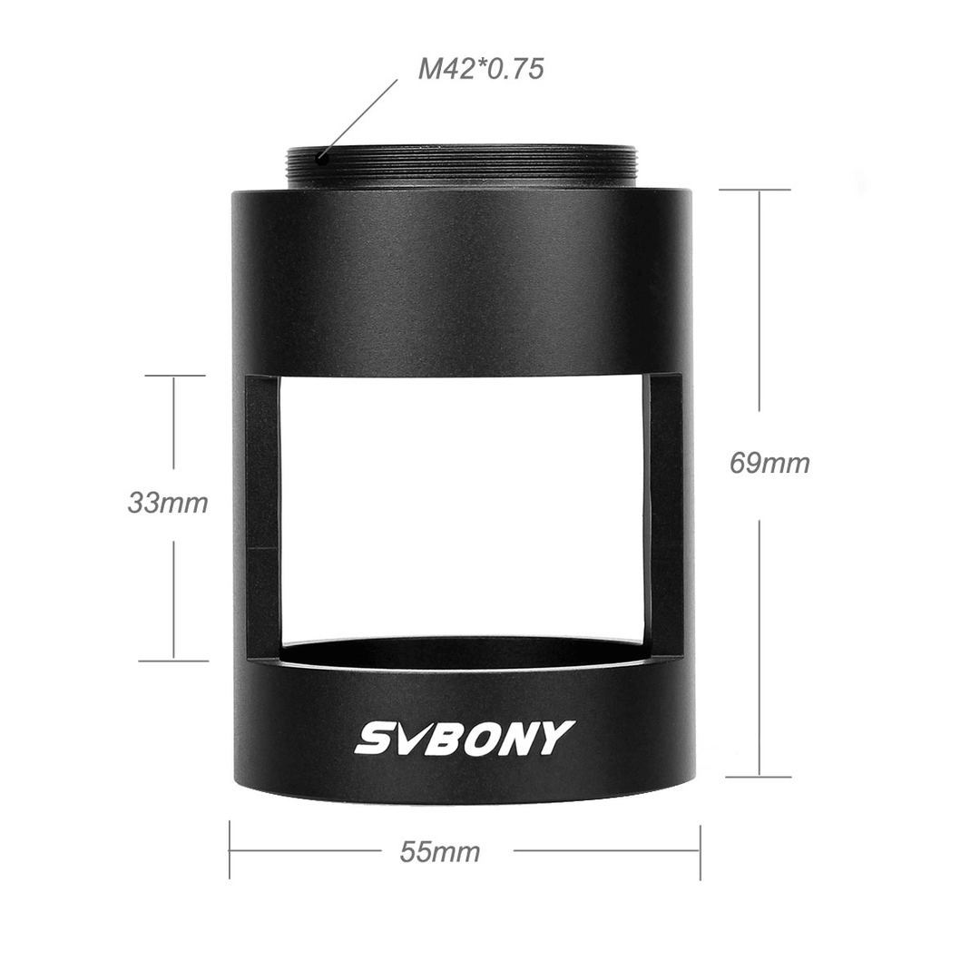 SVBONY Full Metal Spotting Scope Camera Adapter Fits Eyepiece O.D. 47.5Mm W/ T-Ring - MRSLM