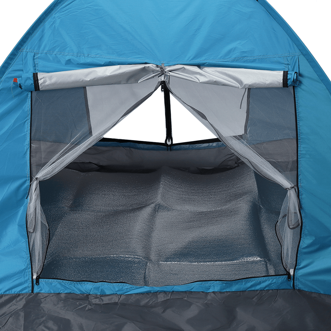 3-4 Person Automatic Camping Tent Portable Waterproof Sunshade Canopy Beach Travel with Moisture-Proof Mat - MRSLM