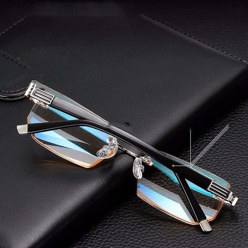 Trendy Diamond Cut Edge Progressive Presbyopic Glasses - MRSLM