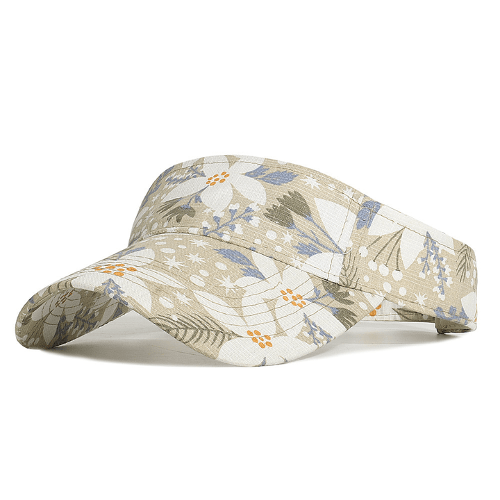 Outdoor Sports Sunshade Printed Floral Empty Top Hat - MRSLM