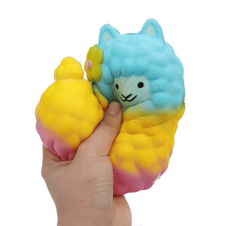 Colorful Alpacas Squishy 18*14CM Slow Rising Collection Gift Soft Toy - MRSLM