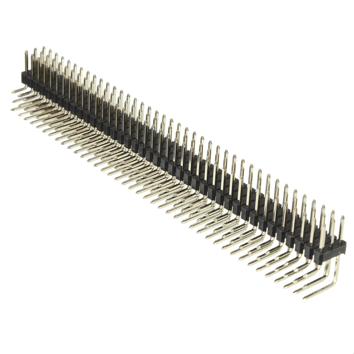 2Pcs 2.54Mm 3X40P Male Pins Three Row Right Angle Pin Header - MRSLM