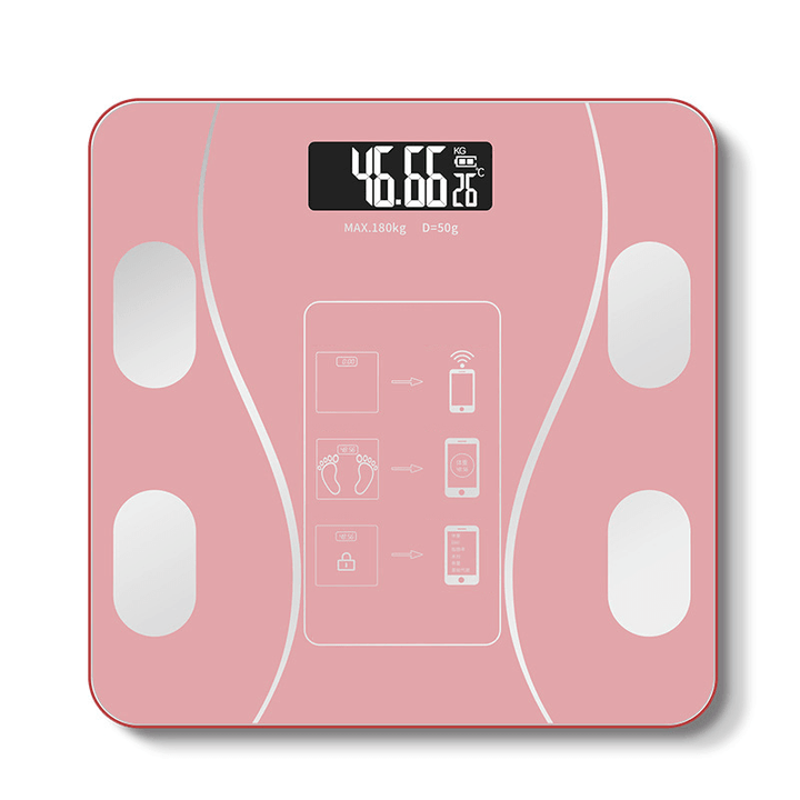 KALOAD® Smart Wireless Body Fat Scale Usb+Solar Charing BMI Scales Digital Scale for Body Weight with APP Analyzer - MRSLM