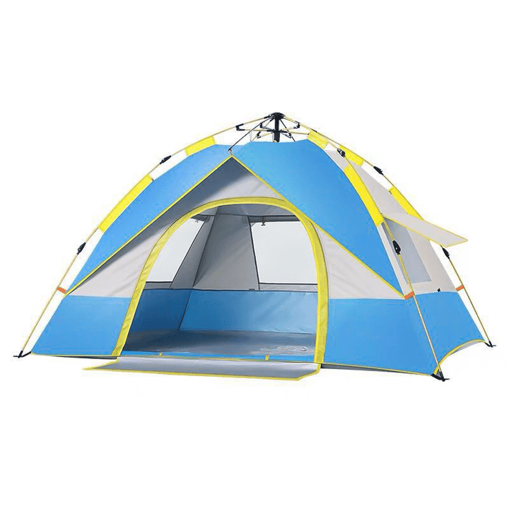 2-4 Person Fully Automatic Pop up Tent Camping Travel Family Tent Rainproof Windproof Sunshade Awning - MRSLM