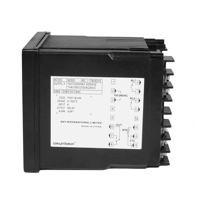 MC900 K Thermocouple PT100 Universal Input Digital PID Temperature Controller Regulator Relay Output for Heating or Cooling with Alarm - MRSLM