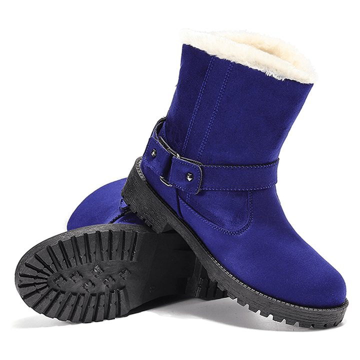 US Size 5-12 Winter Fur Lining Keep Warm Snow Boots - MRSLM