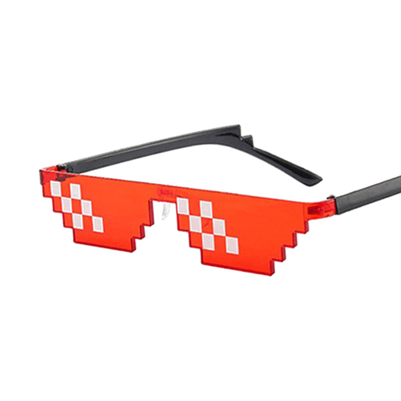 Mosaic Pixel Sunglasses Anime Peripheral Spoof Costume - MRSLM