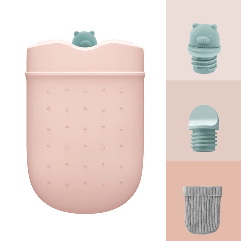 Jordan&Judy R2 Hot Water Bag 3-5H Insulation Microwave Heating Silicone Bottle Ice Pack Hand Warmer - MRSLM