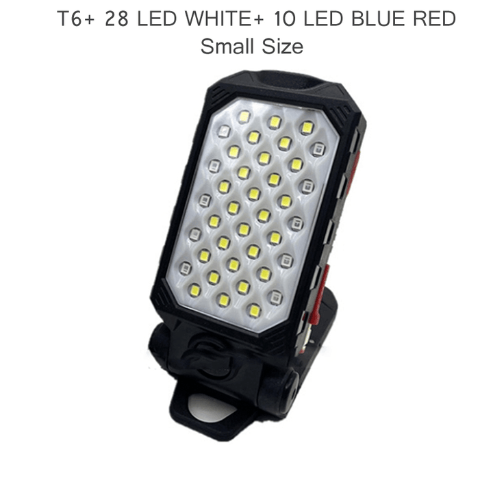 4-Modes COB T6 Leds Ultra Bright Foldable Camping Lamp Super Bright Portable Survival Lanterns with Magnet Bracket Outdoor Waterproof Emergency Work Light - MRSLM