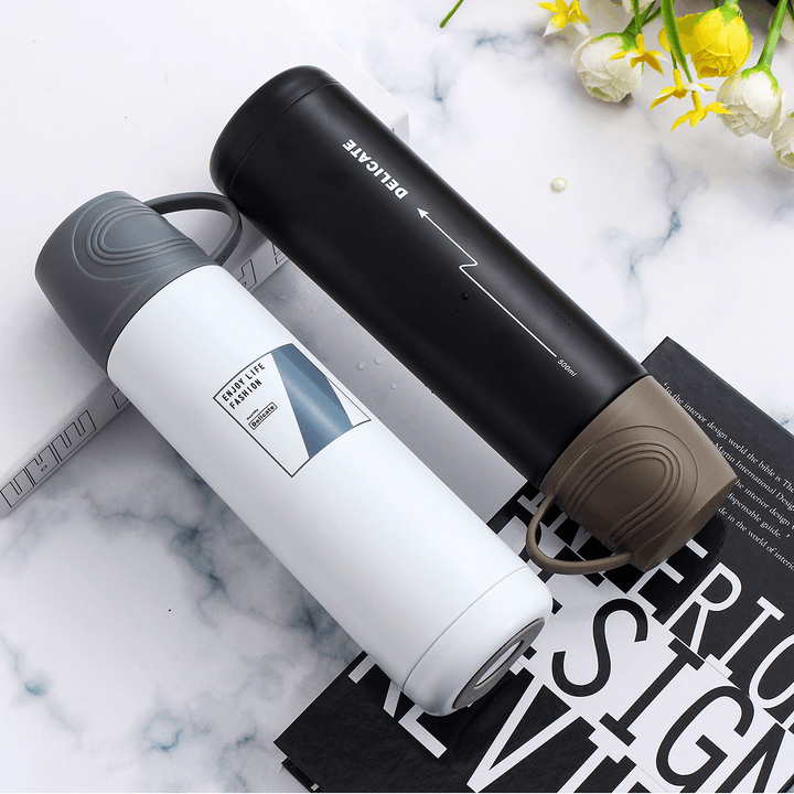 500Ml Stainless Steel Vacuum Insulation Water Bottle Thermos Cup Outdoor Sports Travel Tea Mug - MRSLM