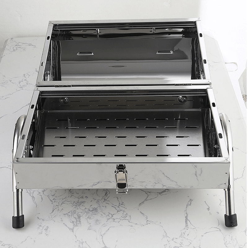 Ipree® Portable Folding BBQ Grill Charcoal Handy Grill Outdoor Camping Stainless Steel Barbecue Stove - MRSLM