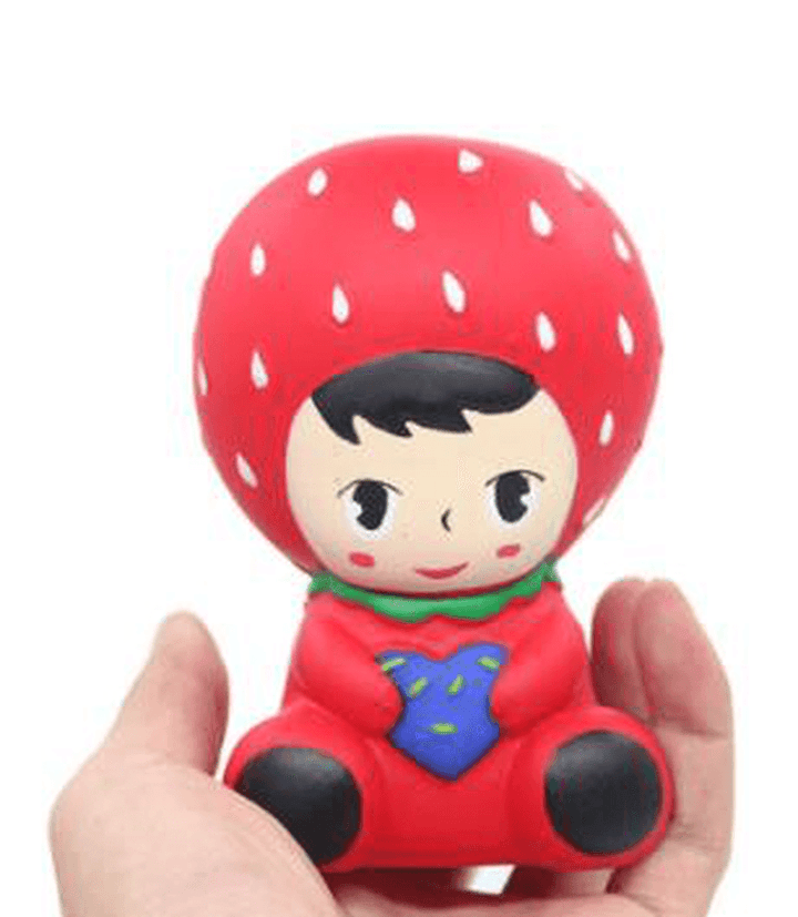 Squishy Strawberry Princess 10CM Slow Rising Rebound Jumbo Toys with Packaging Gift Decor - MRSLM