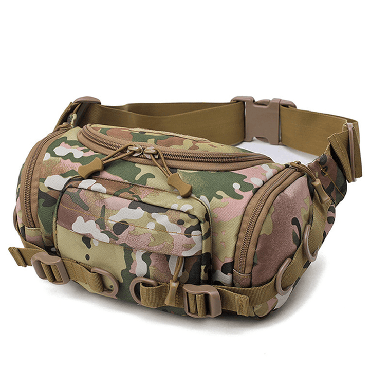 Men Nylon Outdoor Waterproof Tactical Sling Bag Chest Bag Waist Bag Crossbody Bag - MRSLM