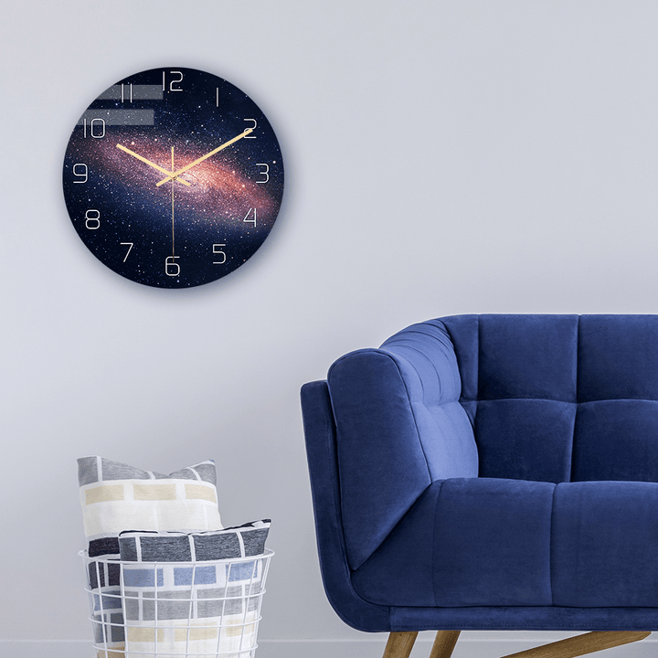 CC021 Creative Starry Pattern Wall Clock Mute Wall Clock Quartz Wall Clock for Home Office Decorations - MRSLM