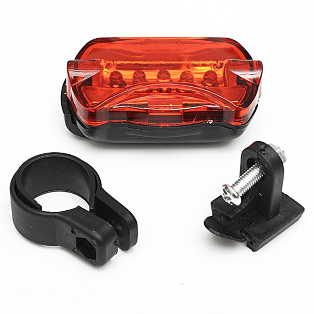 BIKIGHT 5 LED 7 Modes Bike Tail Light Cycling Bicycle Rear Lamp Night Safety Warning Lantern - MRSLM