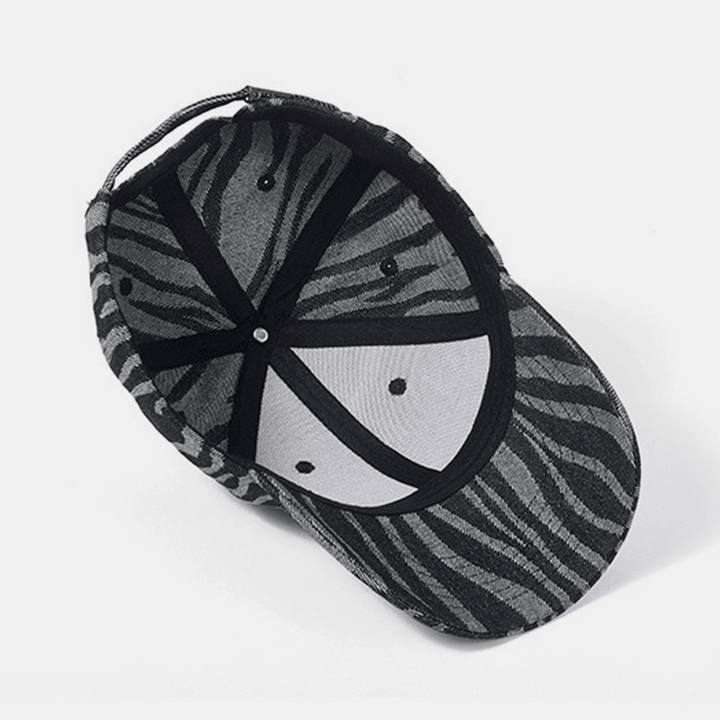 Men Cotton Striped Pattern Adjustable Cap Casual Sunshade Baseball Cap - MRSLM