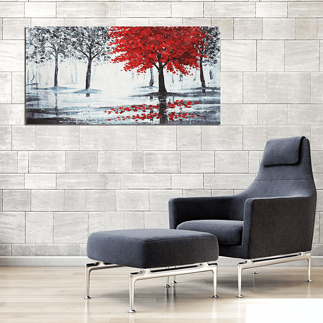 Red Forest Canvas Modern Home Wall Decor Art Paintings Picture Print Unframed - MRSLM