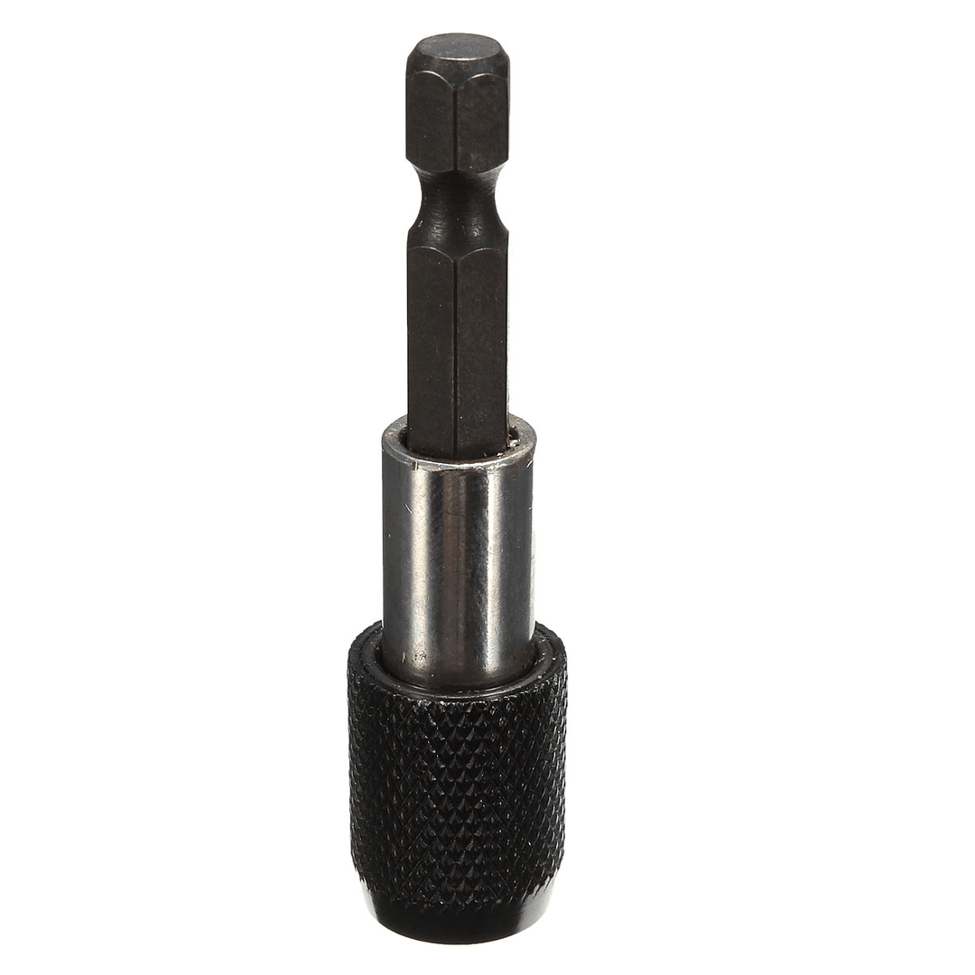 1PC Black 1/4" Hex Shank 60Mm Quick Release Magnetic Screwdriver Bit Holder - MRSLM