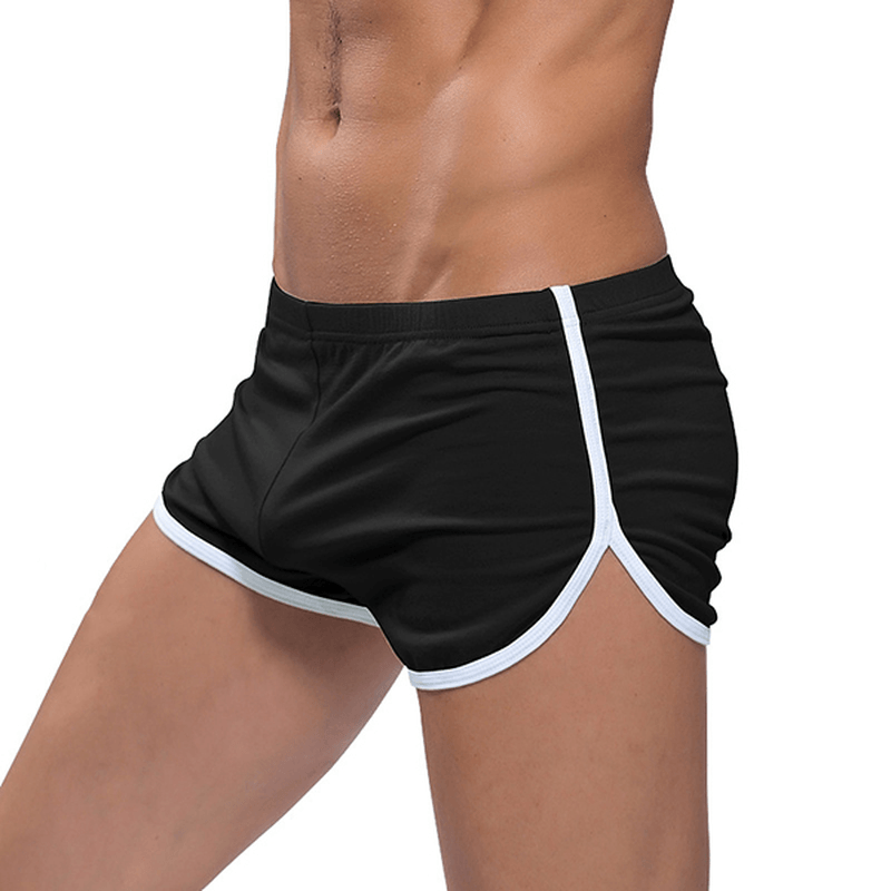 Mens Loose Home Sport Soft Cotton Boxer Shorts Sleepwear - MRSLM