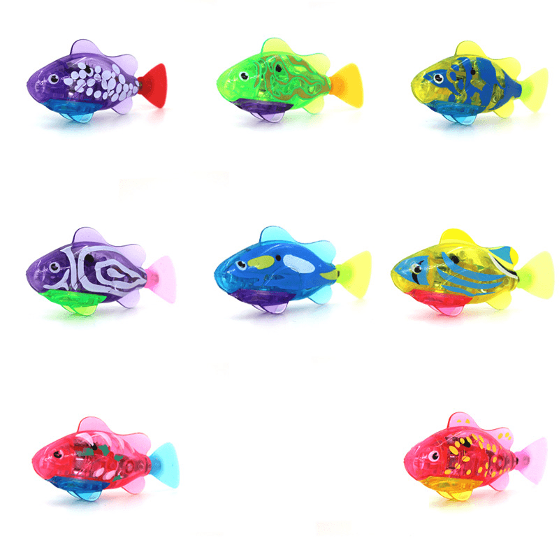 Baby Summer Bath Toy Magic Light Induction Swimming Fish - MRSLM