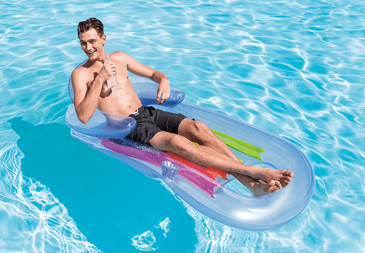 Inflatable Swimming Pool Float Inflation Board with Backrest - MRSLM