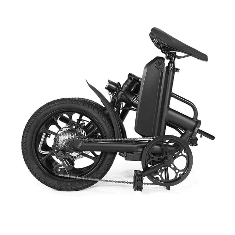 CMSBIKE F16PLUS 250W 13Ah Black 16 Inches Folding Electric Bike 25Km/H 80Km Mileage Intelligent Variable Speed System - MRSLM