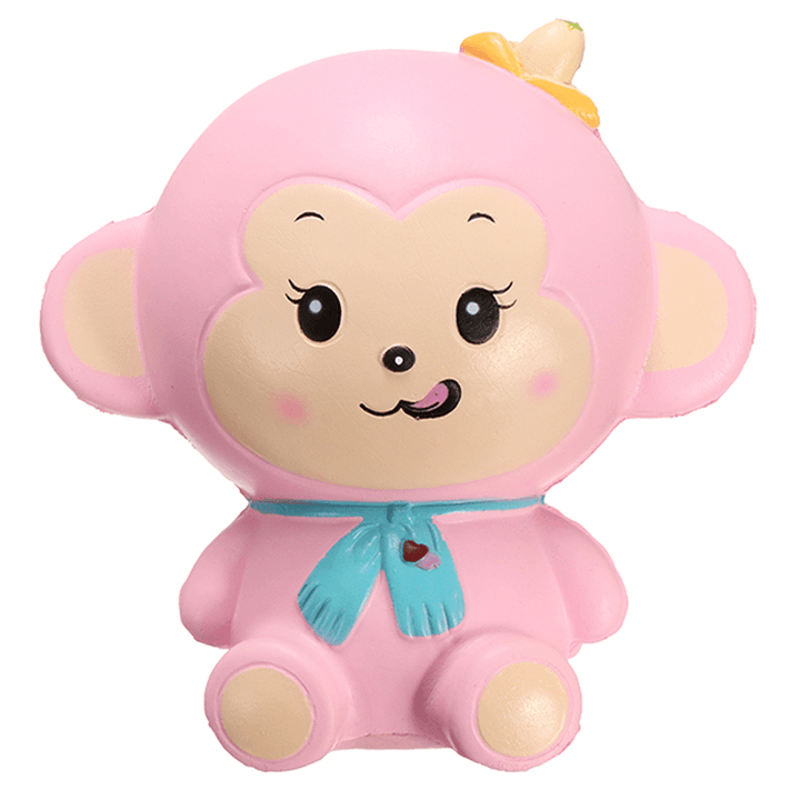 Woow Squishy Monkey Slow Rising 12Cm with Original Packaging Blue and Pink - MRSLM