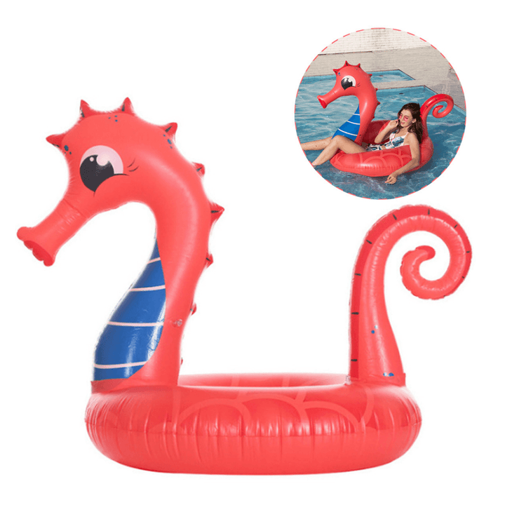 Large Seahorse Inflatable Hippocampus Giant Swimming Pool Ring Floats Bed Water Pool Raft Camping Beach Water Sport Toys Lounge Travel - MRSLM