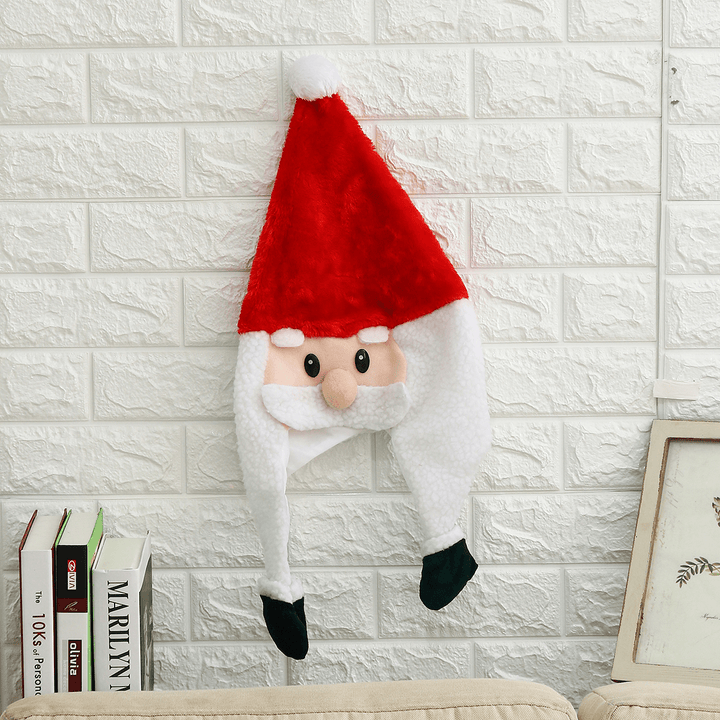 Unisex Christmas Xmas Novelty Plush Hat Santa Claus Hat Holiday Decoration - MRSLM